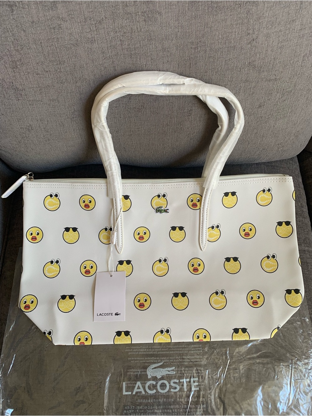 Lacoste L.12.12 Concept Tote handbag Bag purse emoji NWT